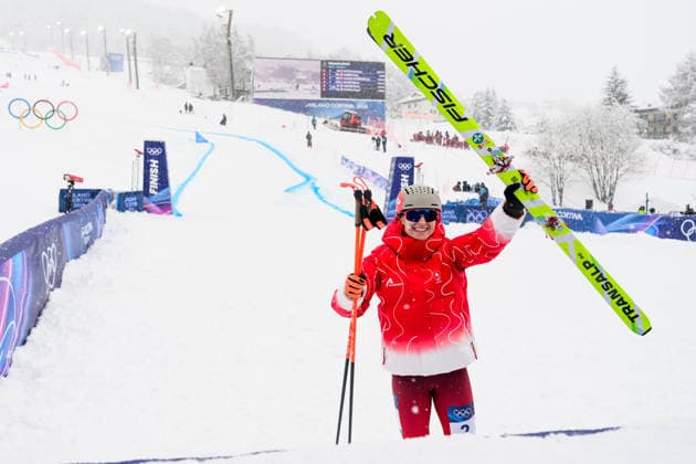 260219 Marianne Fatton of Switzerland celebrates first place in women s ski mountaineering sprint final during day 13 of the 2026 Winter Olympics on February 19, 2026 in Bormio. Photo: Vegard Grott BILDBYRAN kod VG VG0887 bbeng Olympic Games, Olympische Spiele, Olympia, OS olympics winter olympics os ol olympiska spel vinter-os olympiske leker milano cortina 2026 milan cortina 2026 milano cortina 2026 olympic games milano cortina 2026 winter olympic games milano cortina-os milano cortina-ol vinter-ol ski mountaineering skimo randonee randonnÃ e jubel *** 260219 Marianne Fatton of Switzerland celebrates first place in women s ski mountaineering sprint final during day 13 of the 2026 Winter Olympics on February 19, 2026 in Bormio Photo Vegard Grott BILDBYRAN code VG VG0887 bbeng olympic games olympics winter olympics os ol olympic games winter os olympic games milano cortina 2026 milan cortina 2026 milano cortina 2026 olympic games milano cortina 2026 winter olympic games milano cortina os milano cortina ol winter ol ski mountaineering skimo randonee randonnÃ e jubel  Copyright: VEGARDxGRoTT BB260219VG045