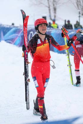OLYMPICS - Winter Olympic Games, Olympische Spiele, Olympia, OS Milano Cortina 2026 BORMIO,ITALY,19.FEB.26 - OLYMPICS, SKI MOUNTAINEERING - Winter Olympic Games Milano Cortina 2026, sprint race. Image shows Ana Alonso Rodriguez (ESP).  GEPAxpictures xHaraldxSteiner
