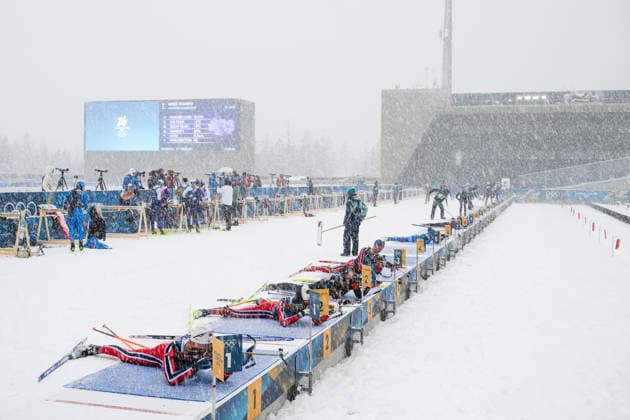 260219 Vetle Sjastad Christiansen, Sturla Holm Laegreid and Johan-Olav Botn of Norway at a biathlon training session during day 13 of the 2026 Winter Olympics on February 19, 2026 in Anterselva. Photo: Mathias Bergeld BILDBYRAN kod MB MB1338 skidskytte biathlon skiskyting Olympic Games, Olympische Spiele, Olympia, OS olympics winter olympics os ol olympiska spel vinter-os olympiske leker milano cortina 2026 milan cortina 2026 milano cortina 2026 olympic games milano cortina 2026 winter olympic games milano cortina-os milano cortina-ol vinter-ol 13 bbeng träning training norge norway *** 260219 Vetle Sjastad Christiansen, Sturla Holm Laegreid and Johan Olav Botn of Norway at a biathlon training session during day 13 of the 2026 Winter Olympics on February 19, 2026 in Anterselva Photo Mathias Bergeld BILDBYRAN code MB MB1338 biathlon biathlon olympic games olympics olympics winter olympics os ol olympiska spel vinter os olympiske leker milano cortina 2026 milan cortina 2026 milano cortina 2026 olympic games milano cortina 2026 winter olympic games milano cortina os milano cortina ol vinter ol 13 bbeng träning training norge norway  Copyright: MATHIASxBERGELD BB260219MB012