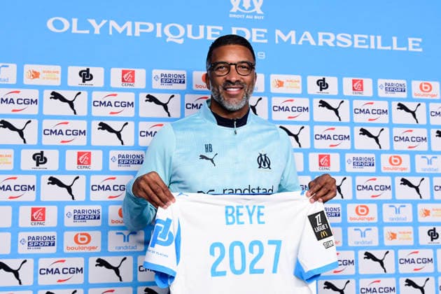 FOOTBALL : Presentation Habib Beye - 19 02 2026 - Marseille press conference, PK, Pressekonferenz of Habib Beye, new coach of Olympique de Marseille, on February, 19 2026 at the Robert Louis Dreyfus Centre. MarseilleFrance  Copyright: xWilliamxCannarellax