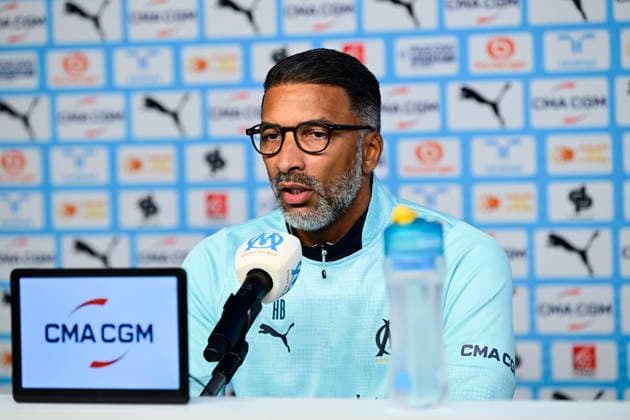 FOOTBALL : Presentation Habib Beye - 19 02 2026 - Marseille press conference, PK, Pressekonferenz of Habib Beye, new coach of Olympique de Marseille, on February, 19 2026 at the Robert Louis Dreyfus Centre. MarseilleFrance  Copyright: xWilliamxCannarellax