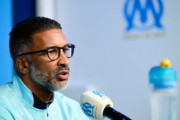 FOOTBALL : Presentation Habib Beye - 19 02 2026 - Marseille press conference, PK, Pressekonferenz of Habib Beye, new coach of Olympique de Marseille, on February, 19 2026 at the Robert Louis Dreyfus Centre. MarseilleFrance  Copyright: xWilliamxCannarellax