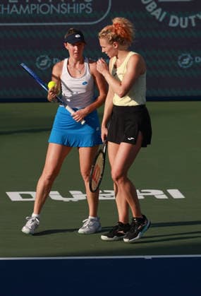 Storm Hunter, Katerina Siniakova, Damen Doppel, Ladies Doubles Dubai Duty Free Tennis Championships, Dubai, U.A.E., Copyright: xJuergenxHasenkopfx