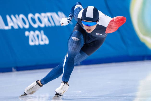 2026-02-19 - Milano Cortina 2026 Winter Olympics Speed skating, Eisschnelllauf 1500m Men MILAN, ITALY - FEBRUARY 19: Jae-Won Chung of Republic of Korea during the Speed Skating 1500m Men on day 15 of the Milano Cortina 2026 Winter Olympics at the Milano Speed Skating Arena on February 19, 2026 in Milan, Italy Milan Milano Speed Skating Arena Italy Content not available for redistribution in The Netherlands directly or indirectly through any third parties. Copyright: xAndrexWeeningx