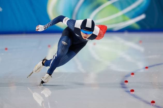 MILAN , 19-02-2026 , Milano Speed skating, Eisschnelllauf Stadium , Olympic Winter games, Winterspiele,Spiele, Summer games 2026 - Speed Skating 1500m men, Picture shows Chung Jae-Won Olympic Winter Games 2026 - Speed Skating 1500m men  x201734938x Copyright: