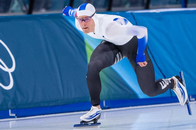2026-02-19 - Milano Cortina 2026 Winter Olympics Speed skating, Eisschnelllauf 1500m Men MILAN, ITALY - FEBRUARY 19: Marten Liiv of Estonia during the Speed Skating 1500m Men on day 15 of the Milano Cortina 2026 Winter Olympics at the Milano Speed Skating Arena on February 19, 2026 in Milan, Italy Milan Milano Speed Skating Arena Italy Content not available for redistribution in The Netherlands directly or indirectly through any third parties. Copyright: xAndrexWeeningx