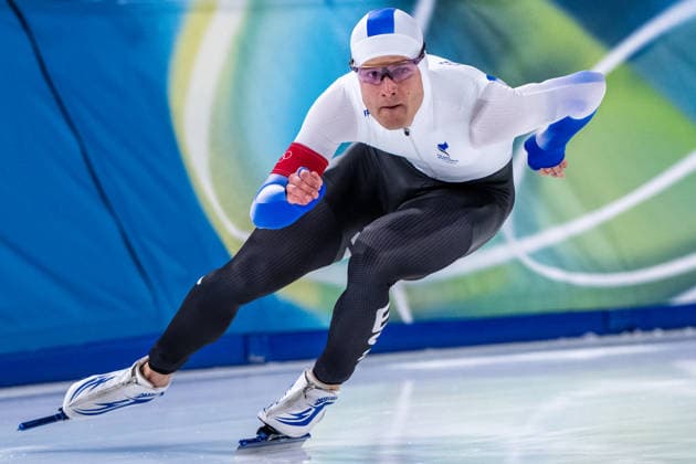 2026-02-19 - Milano Cortina 2026 Winter Olympics Speed skating, Eisschnelllauf 1500m Men MILAN, ITALY - FEBRUARY 19: Marten Liiv of Estonia during the Speed Skating 1500m Men on day 15 of the Milano Cortina 2026 Winter Olympics at the Milano Speed Skating Arena on February 19, 2026 in Milan, Italy Milan Milano Speed Skating Arena Italy Content not available for redistribution in The Netherlands directly or indirectly through any third parties. Copyright: xAndrexWeeningx