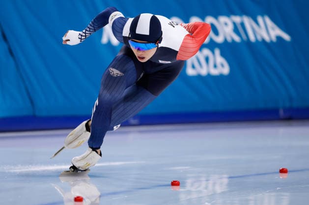 2026-02-19 Speed skating, Eisschnelllauf - Milano Cortina 2026 Winter Olympics - Day 13 MILAN, ITALY - FEBRUARY 19: Jae-Won Chung of Korea Republic competing in the Men s 1500m during Day 13 of Speed Skating - Milano Cortina 2026 Winter Olympics at Milano Speed Skating Stadium on February 19, 2026 in Milan, Italy. (Photo by Joris Verwijst BSR Agency) Milan Italy Content not available for redistribution in The Netherlands directly or indirectly through any third parties. Copyright: xBSRxAgencyx