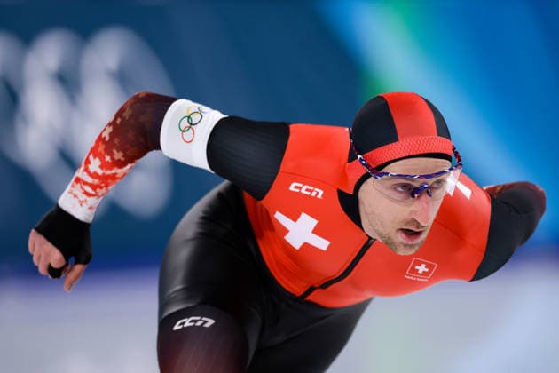 2026-02-19 Speed skating, Eisschnelllauf - Milano Cortina 2026 Winter Olympics - Day 13 MILAN, ITALY - FEBRUARY 19: Livio Wenger of Switzerland competing in the Men s 1500m during Day 13 of Speed Skating - Milano Cortina 2026 Winter Olympics at Milano Speed Skating Stadium on February 19, 2026 in Milan, Italy. (Photo by Joris Verwijst BSR Agency) Milan Italy Content not available for redistribution in The Netherlands directly or indirectly through any third parties. Copyright: xBSRxAgencyx