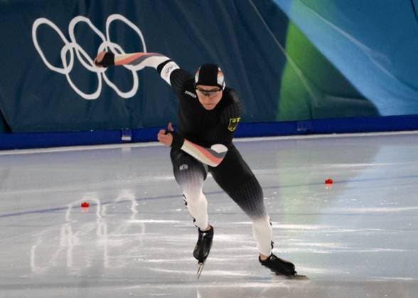 Moritz KLEIN (GER). Eisschnelllauf, 1500 m der Maenner. Olympische Winterspiele 2026. 19.2.2026, in Mailand, Eisschnelllauf Stadion. Quelle Copyright Credit : Oryk HAIST *** Moritz KLEIN GER Speed skating, mens 1500 m Olympic Winter Games 2026 19 2 2026, in Milan, speed skating stadium Source Copyright Credit Oryk HAIST xOLY-SSK10x
