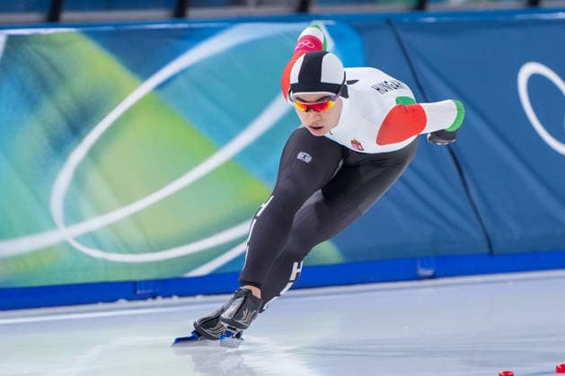 2026-02-19 - Milano Cortina 2026 Winter Olympics Speed skating, Eisschnelllauf 1500m Men MILAN, ITALY - FEBRUARY 19: Min-Seok Kim of Hungary during the Speed Skating 1500m Men on day 15 of the Milano Cortina 2026 Winter Olympics at the Milano Speed Skating Arena on February 19, 2026 in Milan, Italy Milan Milano Speed Skating Arena Italy Content not available for redistribution in The Netherlands directly or indirectly through any third parties. Copyright: xAndrexWeeningx