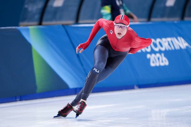 2026-02-19 - Milano Cortina 2026 Winter Olympics Speed skating, Eisschnelllauf 1500m Men MILAN, ITALY - FEBRUARY 19: Sander Eitrem of Norway during the Speed Skating 1500m Men on day 15 of the Milano Cortina 2026 Winter Olympics at the Milano Speed Skating Arena on February 19, 2026 in Milan, Italy Milan Milano Speed Skating Arena Italy Content not available for redistribution in The Netherlands directly or indirectly through any third parties. Copyright: xAndrexWeeningx
