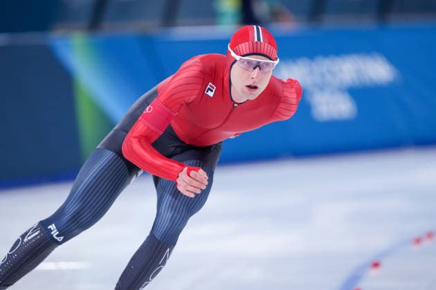2026-02-19 - Milano Cortina 2026 Winter Olympics Speed skating, Eisschnelllauf 1500m Men MILAN, ITALY - FEBRUARY 19: Sander Eitrem of Norway during the Speed Skating 1500m Men on day 15 of the Milano Cortina 2026 Winter Olympics at the Milano Speed Skating Arena on February 19, 2026 in Milan, Italy Milan Milano Speed Skating Arena Italy Content not available for redistribution in The Netherlands directly or indirectly through any third parties. Copyright: xAndrexWeeningx