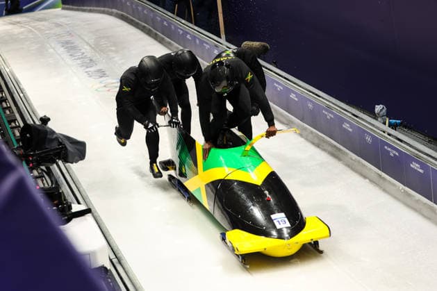 Milano Cortina 2026 - XXV Olympic Winter games, Winterspiele,Spiele, Summer games Cortina D Ampezzo - Italy Thursday , February 19 , 2026 Bobsleigh - Men s 4-man - Official training PITTER Shane (JAM)  Copyright: xLucianoxMariaxBisi IPAxSportx xipa-agency.netx xx IPA_71737202 IPA_Agency_IPA71737202