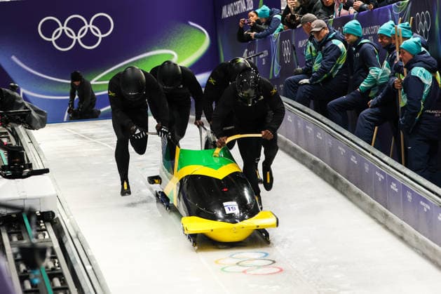 Milano Cortina 2026 - XXV Olympic Winter games, Winterspiele,Spiele, Summer games Cortina D Ampezzo - Italy Thursday , February 19 , 2026 Bobsleigh - Men s 4-man - Official training PITTER Shane (JAM)  Copyright: xLucianoxMariaxBisi IPAxSportx xipa-agency.netx xx IPA_71737206 IPA_Agency_IPA71737206