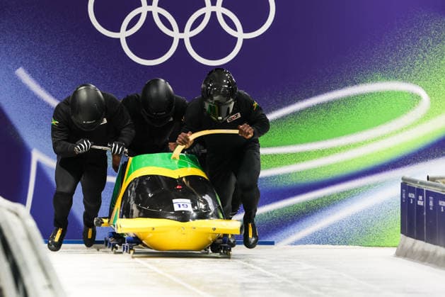 Milano Cortina 2026 - XXV Olympic Winter games, Winterspiele,Spiele, Summer games Cortina D Ampezzo - Italy Thursday , February 19 , 2026 Bobsleigh - Men s 4-man - Official training PITTER Shane (JAM)  Copyright: xLucianoxMariaxBisi IPAxSportx xipa-agency.netx xx IPA_71737240 IPA_Agency_IPA71737240