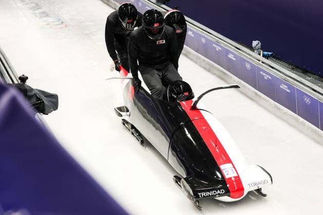 Milano Cortina 2026 - XXV Olympic Winter games, Winterspiele,Spiele, Summer games Cortina D Ampezzo - Italy Thursday , February 19 , 2026 Bobsleigh - Men s 4-man - Official training BROWN Axel (TTO)  Copyright: xLucianoxMariaxBisi IPAxSportx xipa-agency.netx xx IPA_71737331 IPA_Agency_IPA71737331