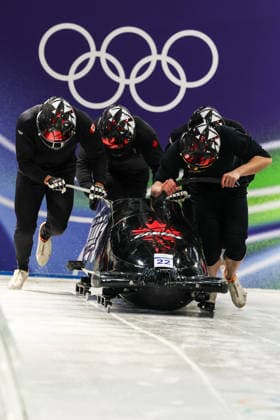 Milano Cortina 2026 - XXV Olympic Winter games, Winterspiele,Spiele, Summer games Cortina D Ampezzo - Italy Thursday , February 19 , 2026 Bobsleigh - Men s 4-man - Official training DEARBORN Jay (CAN)  Copyright: xLucianoxMariaxBisi IPAxSportx xipa-agency.netx xx IPA_71737323 IPA_Agency_IPA71737323