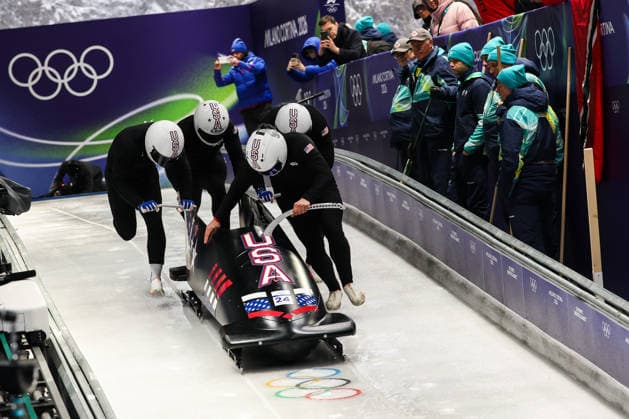 Milano Cortina 2026 - XXV Olympic Winter games, Winterspiele,Spiele, Summer games Cortina D Ampezzo - Italy Thursday , February 19 , 2026 Bobsleigh - Men s 4-man - Official training del DUCA Frankie (USA)  Copyright: xLucianoxMariaxBisi IPAxSportx xipa-agency.netx xx IPA_71737372 IPA_Agency_IPA71737372