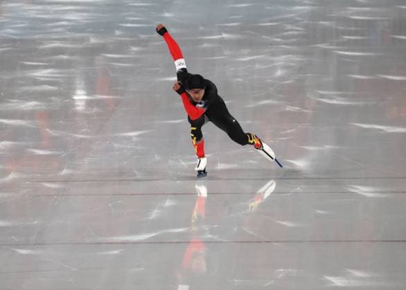 Zhongyan NING (CHN), 1.Platz,1st place, Sieger, winner, Olympiasieger, Olympic Champion. Eisschnelllauf, 1500 m der Maenner. Olympische Winterspiele 2026. 19.2.2026, in Mailand, Eisschnelllauf Stadion. Quelle Copyright Credit : Oryk HAIST *** Zhongyan NING CHN , 1 place,1st place, Sieger, winner, Olympiasieger, Olympic Champion Eisschnelllauf, 1500 m der Maennen Olympische Winterspiele 2026 19 2 2026, in Mailand, Eisschnelllauf Stadion Quelle Copyright Credit Oryk HAIST xOLY-SSK10x