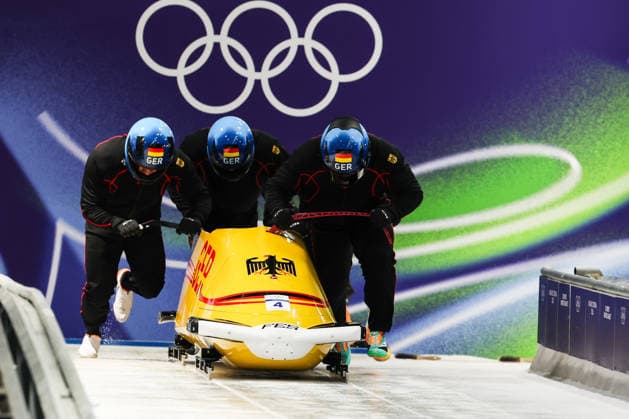 Milano Cortina 2026 - XXV Olympic Winter games, Winterspiele,Spiele, Summer games Cortina D Ampezzo - Italy Thursday , February 19 , 2026 Bobsleigh - Men s 4-man - Official training AMMOUR Adam (GER)  Copyright: xLucianoxMariaxBisi IPAxSportx xipa-agency.netx xx IPA_71736270 IPA_Agency_IPA71736270