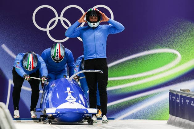 Milano Cortina 2026 - XXV Olympic Winter games, Winterspiele,Spiele, Summer games Cortina D Ampezzo - Italy Thursday , February 19 , 2026 Bobsleigh - Men s 4-man - Official training BAUMGARTNER Patrick (ITA)  Copyright: xLucianoxMariaxBisi IPAxSportx xipa-agency.netx xx IPA_71737141 IPA_Agency_IPA71737141