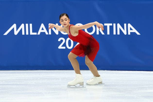 February 19, 2026, Milan, Lombardy, Italy: ADELIIA PETROSIAN of Individual Neutral Athletes (AIN) warms up before skating her Women s Single Skating free program in the Figure skating, Eiskunstlauf at the Milano Cortina 2026 Winter Olympic Games, Olympische Spiele, Olympia, OS Olympics 2026: Milano Cortina: Figure Skating Women Single Skating  - ZUMAc179 20260219_oly_c179_089 Copyright: xMickaelxChavetx