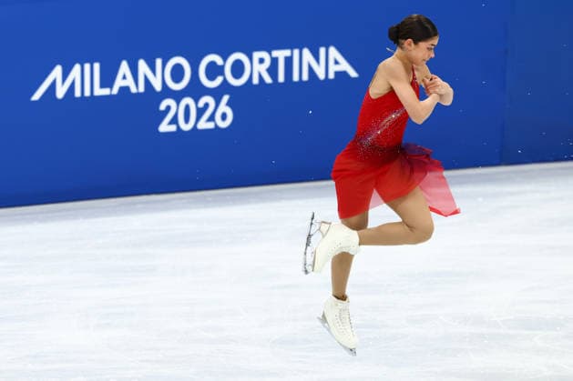 February 19, 2026, Milan, Lombardy, Italy: ADELIIA PETROSIAN of Individual Neutral Athletes (AIN) warms up before skating her Women s Single Skating free program in the Figure skating, Eiskunstlauf at the Milano Cortina 2026 Winter Olympic Games, Olympische Spiele, Olympia, OS Olympics 2026: Milano Cortina: Figure Skating Women Single Skating  - ZUMAc179 20260219_oly_c179_092 Copyright: xMickaelxChavetx