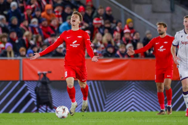 UEFA Europa League SK Brann Bologna Bergen 20260219 Branns Felix Horn Myhre in the UEFA Europa League match between SK Brann and Bologna at Brann Stadium Photo Paul S Amundsen NTB Bergen Norway EDITORIAL USE ONLY RESTRICTED USE FOR BETTING COMPANIES  Copyright: xPaulxS.xAmundsenx xNTBx