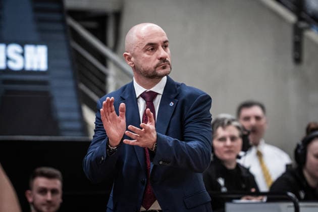 Milenko Bogicevic (Syntainics MBC, Head-Coach) GER, MHP Riesen Ludwigsburg vs. Syntainics MBC, Basketball Bundesliga, easycredit BBL, 21. Spieltag, Spielzeit 2025 2026, 19.02.2026 GER, MHP Riesen Ludwigsburg vs. Syntainics MBC, Basketball Bundesliga, easycredit BBL, 21. Spieltag, Spielzeit 2025 2026, 19.02.2026 Ludwigsburg Copyright: xSandyxDinkelackerx EP_SDR