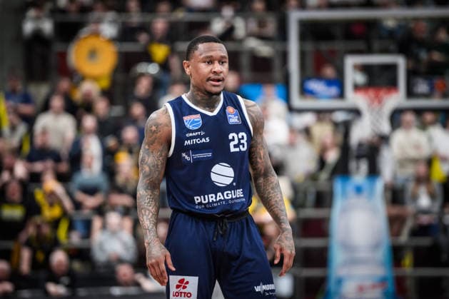 Charles Callison (Syntainics MBC, 23) GER, MHP Riesen Ludwigsburg vs. Syntainics MBC, Basketball Bundesliga, easycredit BBL, 21. Spieltag, Spielzeit 2025 2026, 19.02.2026 GER, MHP Riesen Ludwigsburg vs. Syntainics MBC, Basketball Bundesliga, easycredit BBL, 21. Spieltag, Spielzeit 2025 2026, 19.02.2026 Ludwigsburg Copyright: xSandyxDinkelackerx EP_SDR