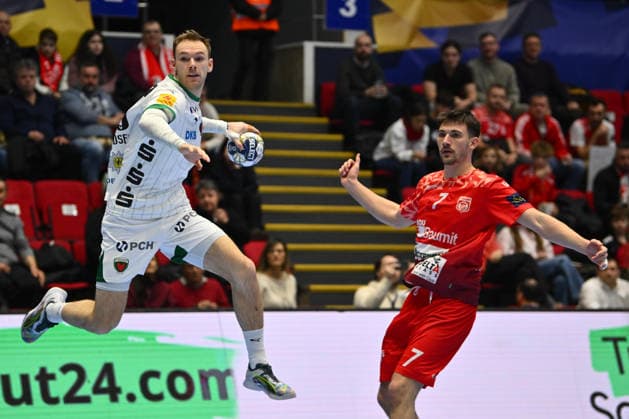 Dinamo Bucharest and Fuchse Berlin GIDSEL Mathias of Fuchse Berlin plays during the EHF Champions League Men 2025 26 Group Phase game between Dinamo Bucharest and Fuchse Berlin, in Bucharest, February 19, 2026. Alex Nicodim Imago Images Copyright: xAlexxNicodimx