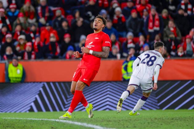 UEFA Europa League SK Brann Bologna Bergen 20260219 Branns Noah Holm in the UEFA Europa League match between SK Brann and Bologna at Brann Stadium Photo Paul S Amundsen NTB Bergen Norway EDITORIAL USE ONLY RESTRICTED USE FOR BETTING COMPANIES  Copyright: xPaulxS.xAmundsenx xNTBx