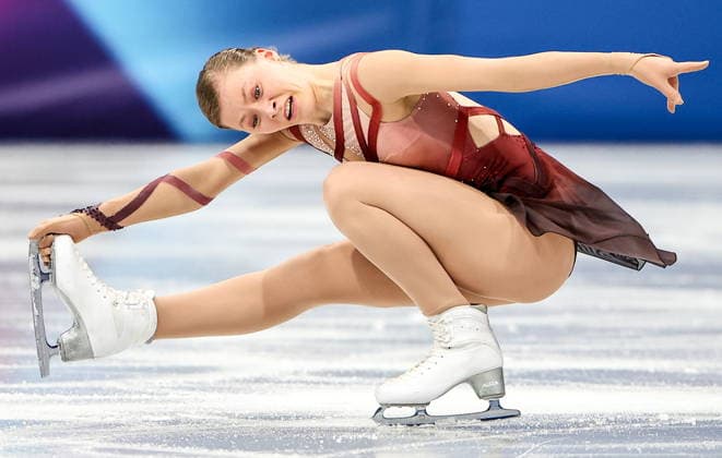 ITALY, MILAN - FEBRUARY 19, 2026: Lorine Schild of France performs her routine in the women s singles free skating programme at the 2026 Winter Olympic Games, Olympische Spiele, Olympia, OS at Milano Ice Skating Arena. Peter Kovalev TASS  88961148
