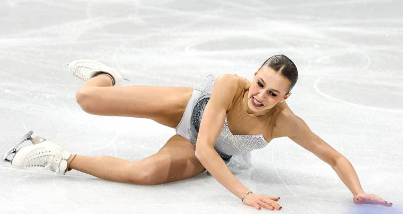 ITALY, MILAN - FEBRUARY 19, 2026: Livia Kaiser of Switzerland performs her routine in the women s singles free skating programme at the 2026 Winter Olympic Games, Olympische Spiele, Olympia, OS at Milano Ice Skating Arena. Peter Kovalev TASS  88961674