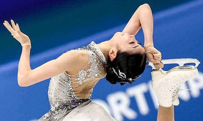 ITALY, MILAN - FEBRUARY 19, 2026: Ruiyang Zhang of China performs her routine in the women s singles free skating programme at the 2026 Winter Olympic Games, Olympische Spiele, Olympia, OS at Milano Ice Skating Arena. Peter Kovalev TASS  88962581