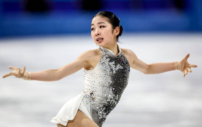 ITALY, MILAN - FEBRUARY 19, 2026: Ruiyang Zhang of China performs her routine in the women s singles free skating programme at the 2026 Winter Olympic Games, Olympische Spiele, Olympia, OS at Milano Ice Skating Arena. Peter Kovalev TASS  88962776