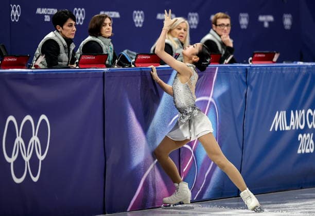 ITALY, MILAN - FEBRUARY 19, 2026: Ruiyang Zhang of China performs her routine in the women s singles free skating programme at the 2026 Winter Olympic Games, Olympische Spiele, Olympia, OS at Milano Ice Skating Arena. Peter Kovalev TASS  88962781