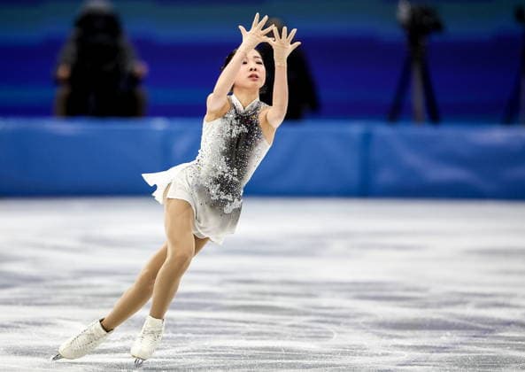 ITALY, MILAN - FEBRUARY 19, 2026: Ruiyang Zhang of China performs her routine in the women s singles free skating programme at the 2026 Winter Olympic Games, Olympische Spiele, Olympia, OS at Milano Ice Skating Arena. Peter Kovalev TASS  88962773