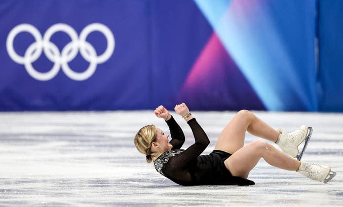 ITALY, MILAN - FEBRUARY 19, 2026: Ekaterina Kurakova of Poland performs her routine in the women s singles free skating programme at the 2026 Winter Olympic Games, Olympische Spiele, Olympia, OS at Milano Ice Skating Arena. Peter Kovalev TASS  88963062