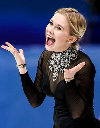 ITALY, MILAN - FEBRUARY 19, 2026: Ekaterina Kurakova of Poland performs her routine in the women s singles free skating programme at the 2026 Winter Olympic Games, Olympische Spiele, Olympia, OS at Milano Ice Skating Arena. Peter Kovalev TASS  88963066