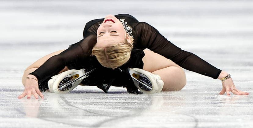 ITALY, MILAN - FEBRUARY 19, 2026: Ekaterina Kurakova of Poland performs her routine in the women s singles free skating programme at the 2026 Winter Olympic Games, Olympische Spiele, Olympia, OS at Milano Ice Skating Arena. Peter Kovalev TASS  88963203
