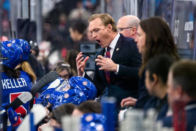 260219 Head coach John Wroblewski of USA in the women s Ice hockey, Eishockey final game between USA and Canada during day 13 of the 2026 Winter Olympics on February 19, 2026 in Milan. Photo: Carl Sandin BILDBYRAN kod CS EW0643 ishockey ice hockey Olympic Games, Olympische Spiele, Olympia, OS olympics winter olympics os ol olympiska spel vinter-os olympiske leker milano cortina 2026 milan cortina 2026 milano cortina 2026 olympic games milano cortina 2026 winter olympic games milano cortina-os milano cortina-ol vinter-ol 13 bbeng dam usa kanada canada final *** 260219 Head coach John Wroblewski of USA in the women s ice hockey final game between USA and Canada during day 13 of the 2026 Winter Olympics on February 19, 2026 in Milan Photo Carl Sandin BILDBYRAN kod CS EW0643 ishockey ice hockey olympic games olympics winter olympics os ol olympiska spel vinter os olympiske leker milano cortina 2026 milan cortina 2026 milano cortina 2026 olympic games milano cortina 2026 winter olympic games milano cortina os milano cortina ol vinter ol 13 bbeng dam usa kanada canada final  Copyright: CARLxSANDIN BB260219CS087