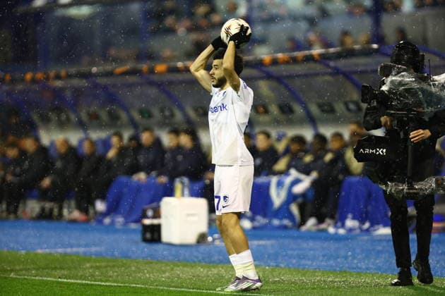 Zagreb, Croatia, 19.2.2026. UEFA Europa League - KO play-oï¬Äs 1st leg - Dinamo VS Genk at Maksimir Stadium, Zagreb. Zakaria El OUAHDI (77) 