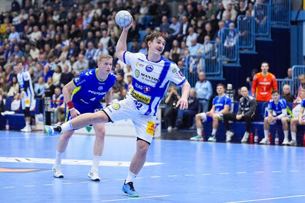 19.02.2026, xydrx, Handball, 1.HBL, VfL Gummersbach - ThSV Eisenach, Schwalbe-Arena: Felix Aellen (ThSV Eisenach 22) Photo: xYannisxDreimannxPressefotoKochx Nordrhein-Westfahlen Deutschland