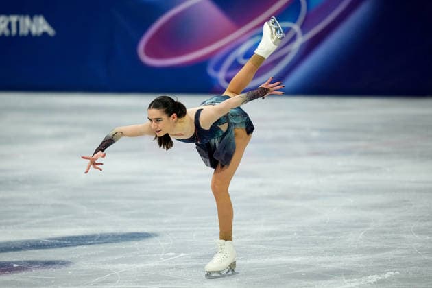 Lara Naki Gutmann during the Women™s Figure skating, Eiskunstlauf at the 2026 Winter Olympics, Milan, Italy, Thursday , Feb. 19, 2026. (Gian Mattia D Alberto LaPresse)  Copyright: xGianxMattiaxD Alberto LaPressex
