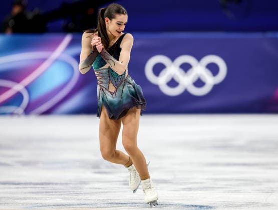 ITALY, MILAN - FEBRUARY 19, 2026: Lara Naki Gutmann of Italy performs her routine in the women s singles free skating programme at the 2026 Winter Olympic Games, Olympische Spiele, Olympia, OS at Milano Ice Skating Arena. Peter Kovalev TASS  88963619