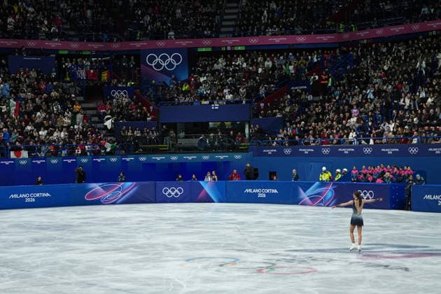 Lara Naki Gutmann during the Women™s Figure skating, Eiskunstlauf at the 2026 Winter Olympics, Milan, Italy, Thursday , Feb. 19, 2026. (Gian Mattia D Alberto LaPresse)  Copyright: xGianxMattiaxD Alberto LaPressex