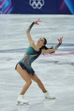 Lara Naki Gutmann during the Women™s Figure skating, Eiskunstlauf at the 2026 Winter Olympics, Milan, Italy, Thursday , Feb. 19, 2026. (Gian Mattia D Alberto LaPresse)  Copyright: xGianxMattiaxD Alberto LaPressex