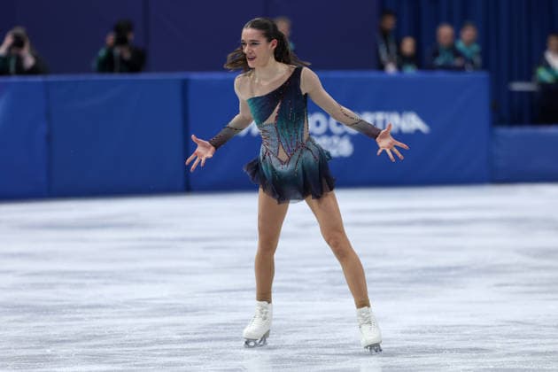 Lara Naki Gutmann (ITA) during the Olympic Winter games, Winterspiele,Spiele, Summer games Milano-Cortina 2026, Figure skating, Eiskunstlauf Women Single Skating on February 19, 2026 at Milano Ice Skating Arena in Milan  Copyright: xFabrizioxCarabelli IPAxSportx xipa-agency.netx xx IPA_71743187 IPA_Agency_IPA71743187